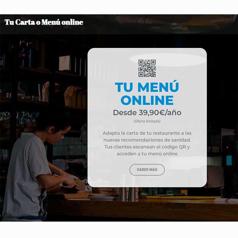 Tu Carta o Menú online Qr - Printermanía
